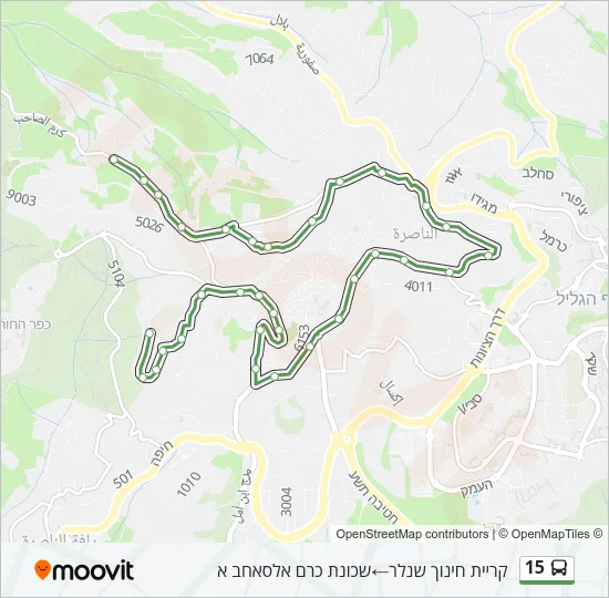 15 Bus Line Map