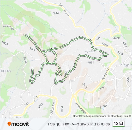 15 Bus Line Map