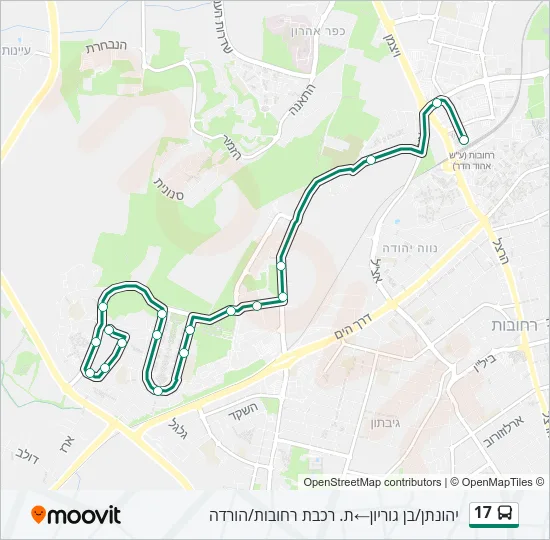 17 Bus Line Map