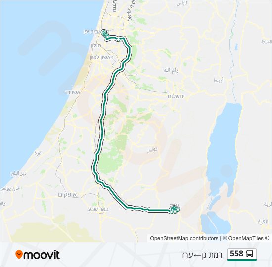 558 bus Line Map