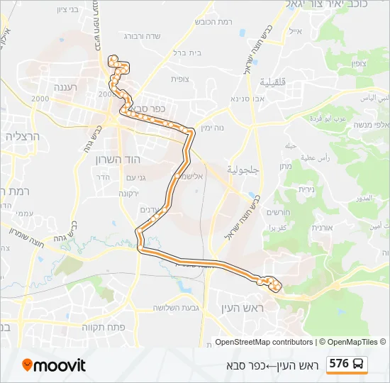 576 Bus Line Map