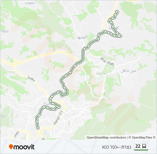 Автобус 22: карта маршрута