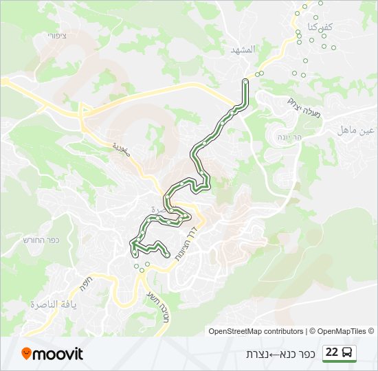 22 Bus Line Map