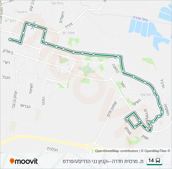 14 Bus Line Map