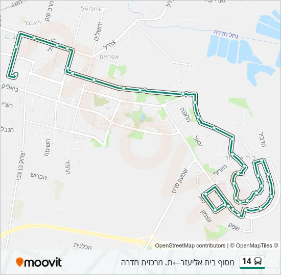 14 Bus Line Map