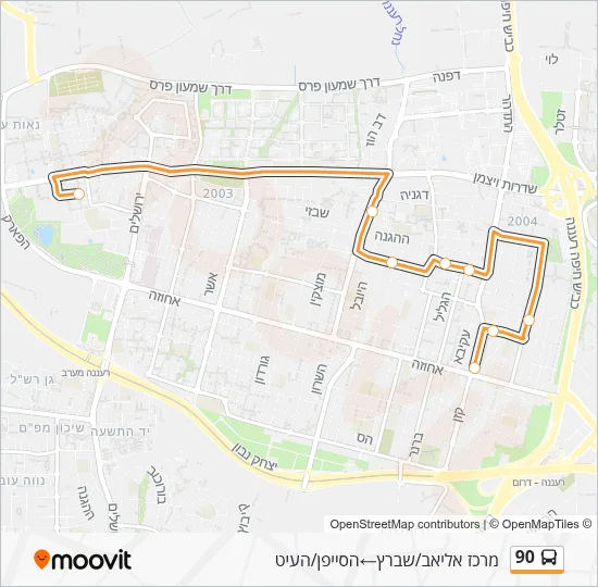 90 Bus Line Map