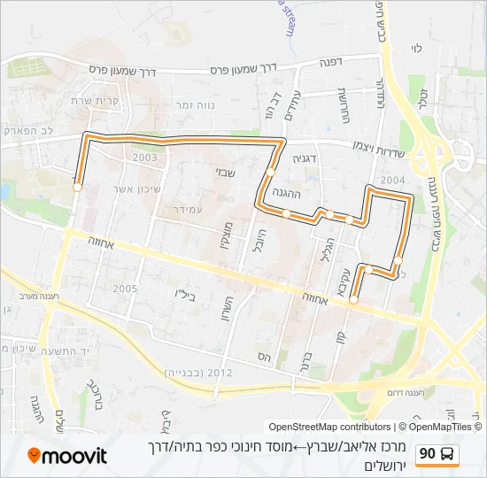 90 Bus Line Map