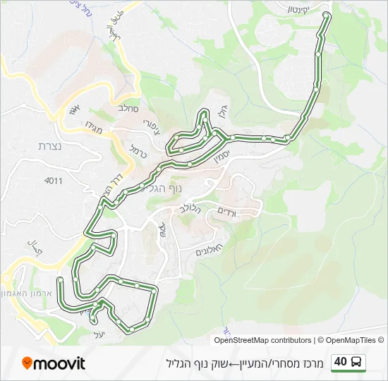 40 Bus Line Map