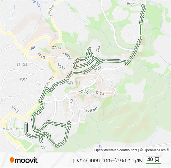 40 Bus Line Map