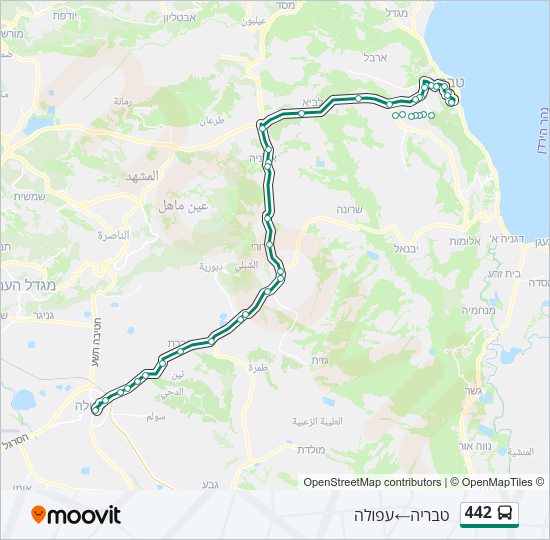 442 Bus Line Map