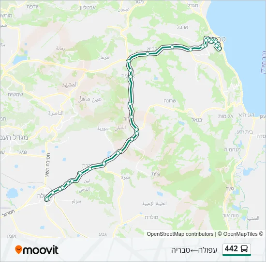 442 Bus Line Map