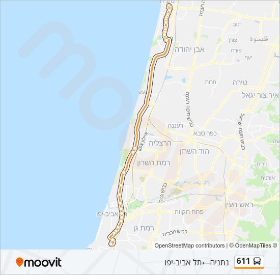 611 Bus Line Map