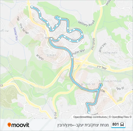 801 Bus Line Map