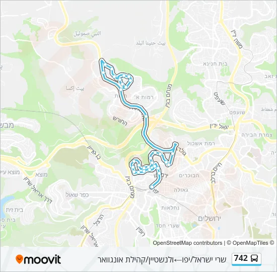742 Bus Line Map