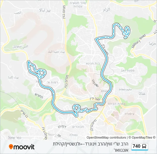 740 Bus Line Map