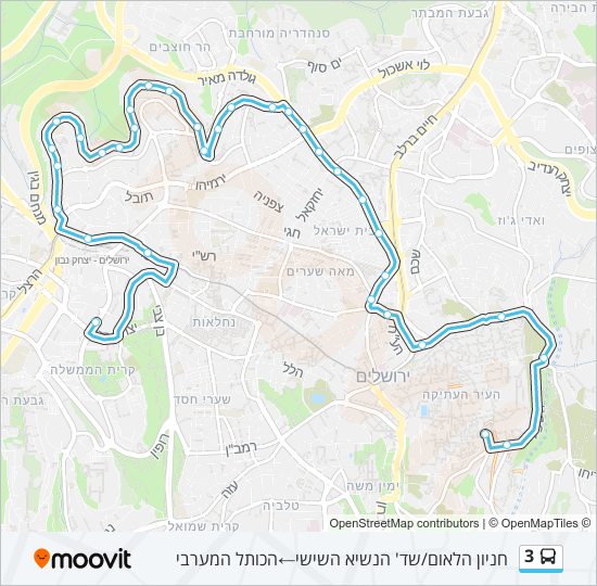 3 bus Line Map