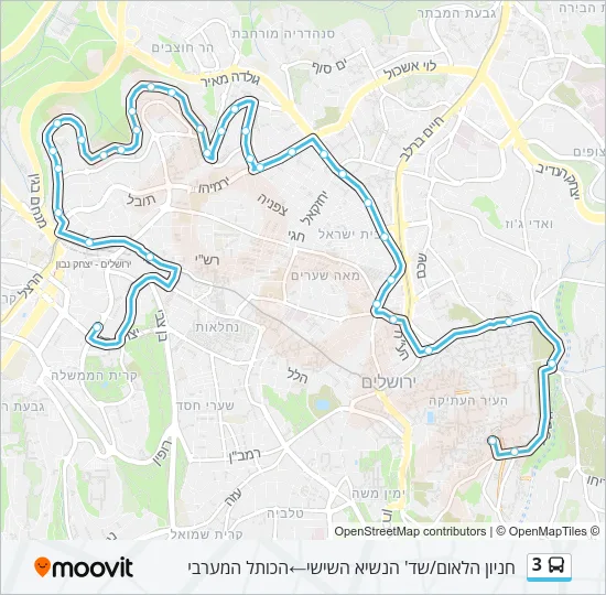 Автобус 3: карта маршрута