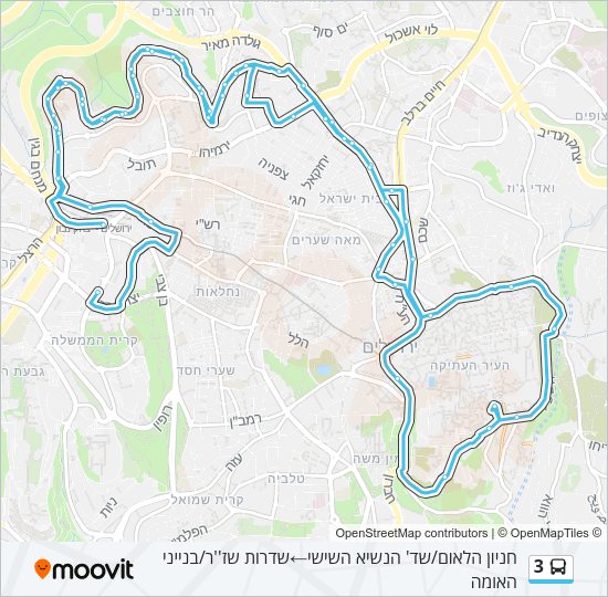 3 Bus Line Map