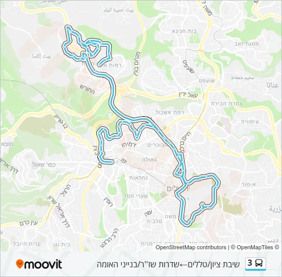 3 Bus Line Map