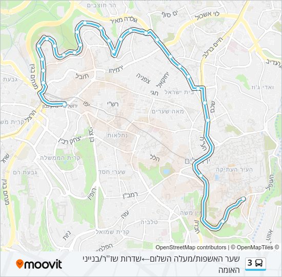 3 Bus Line Map