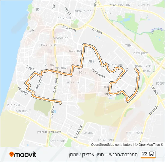 22 Bus Line Map