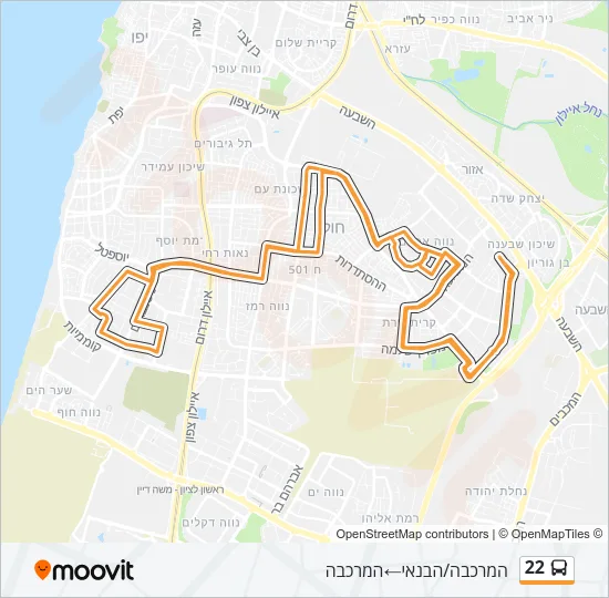 22 Bus Line Map