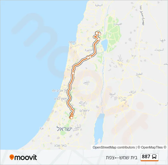 887 Bus Line Map