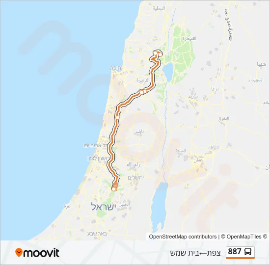 887 Bus Line Map