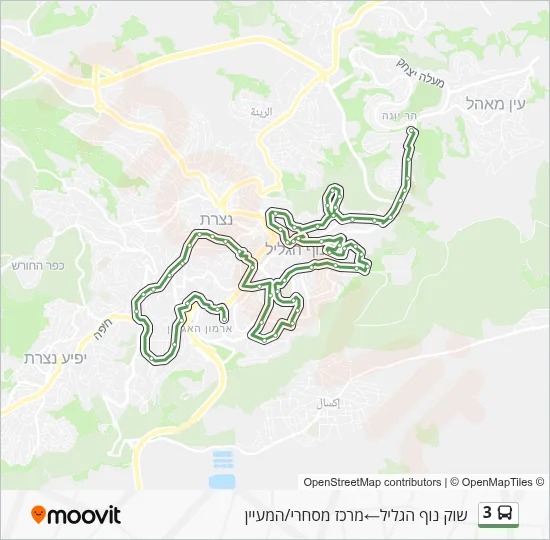3 Bus Line Map
