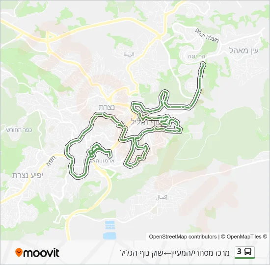 3 Bus Line Map