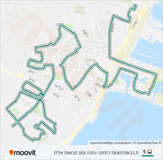 5 Bus Line Map