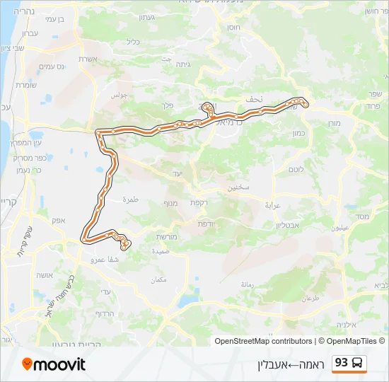 93 Bus Line Map