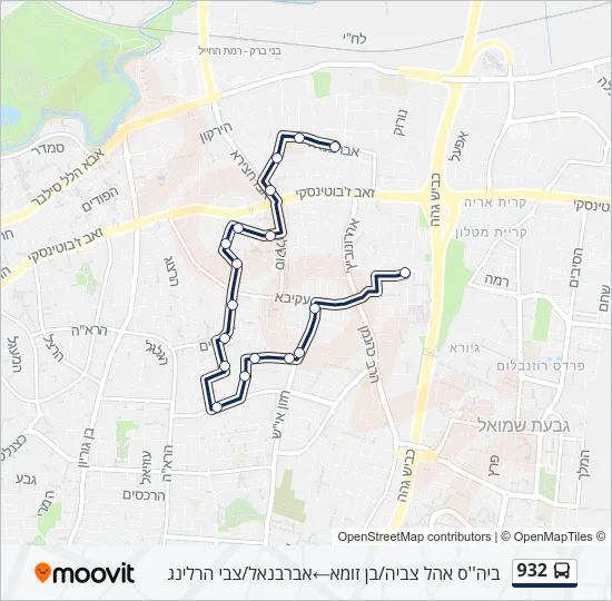 932 Bus Line Map