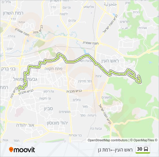 30 bus Line Map