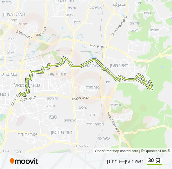 30 Bus Line Map
