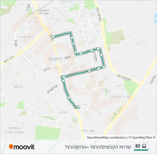 85 Bus Line Map