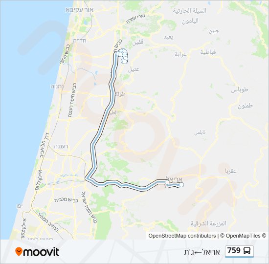 759 Bus Line Map