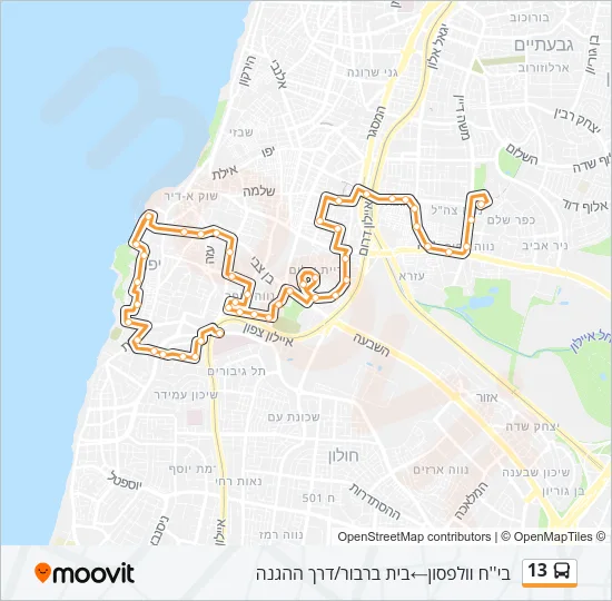 13 Bus Line Map