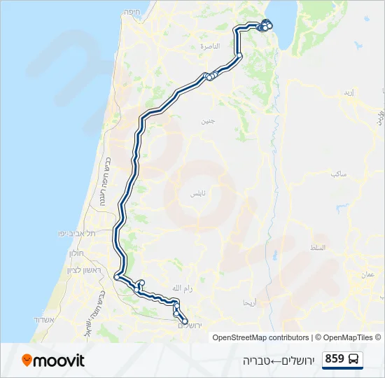 859 Bus Line Map