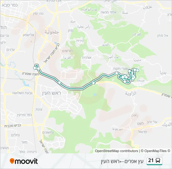 21 Bus Line Map