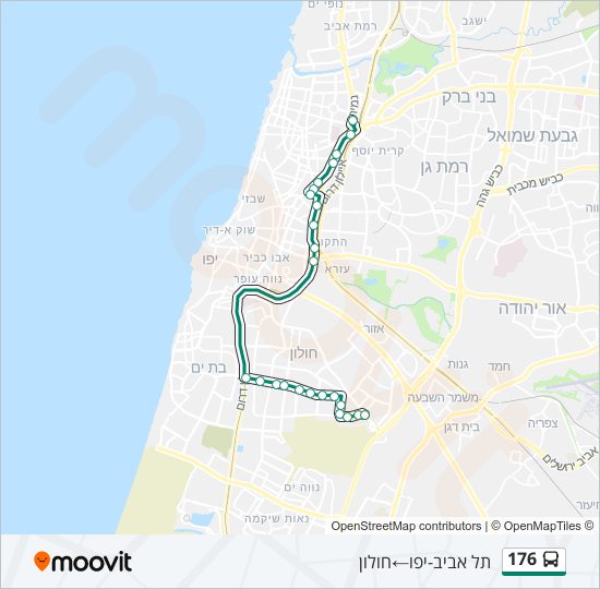 176 bus Line Map