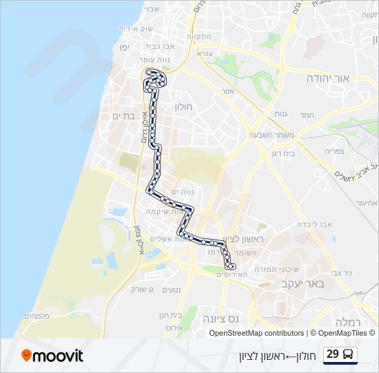 29 Bus Line Map