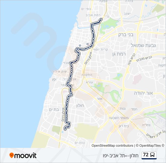 72 Bus Line Map