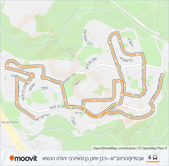 6 bus Line Map