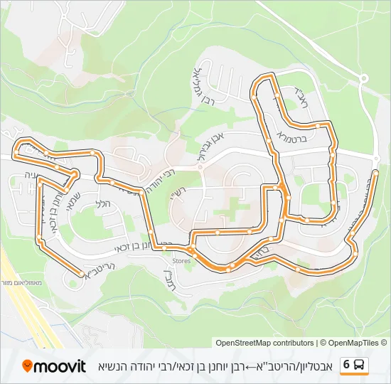 6 Bus Line Map