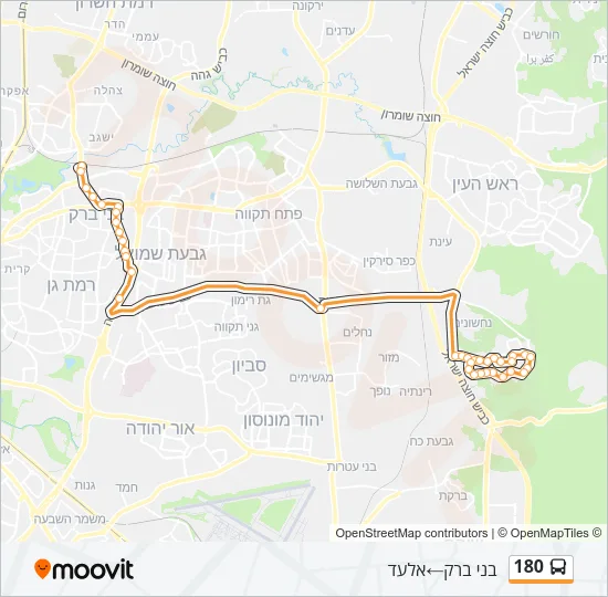 180 Bus Line Map