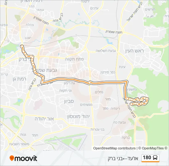 180 Bus Line Map