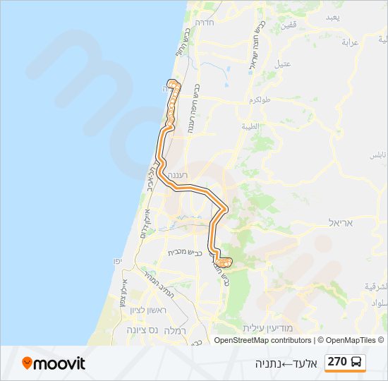 אוטובוס 270: карта маршрута