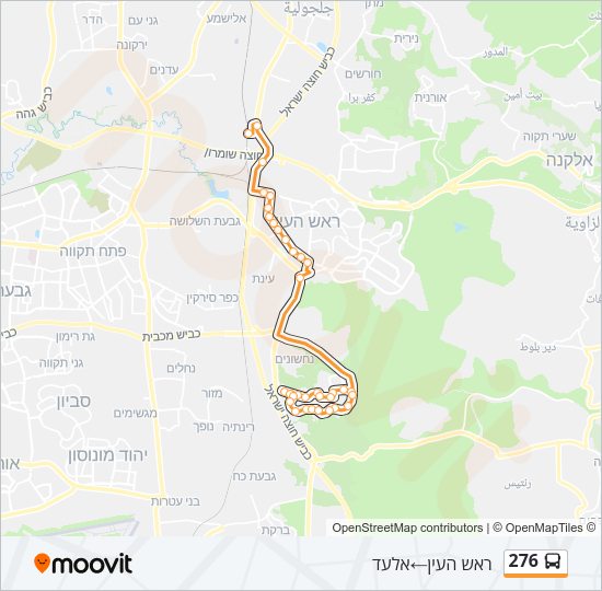 276 bus Line Map