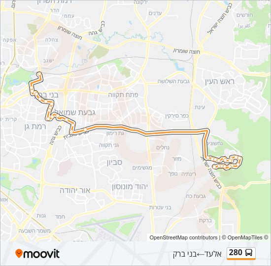 280 Bus Line Map